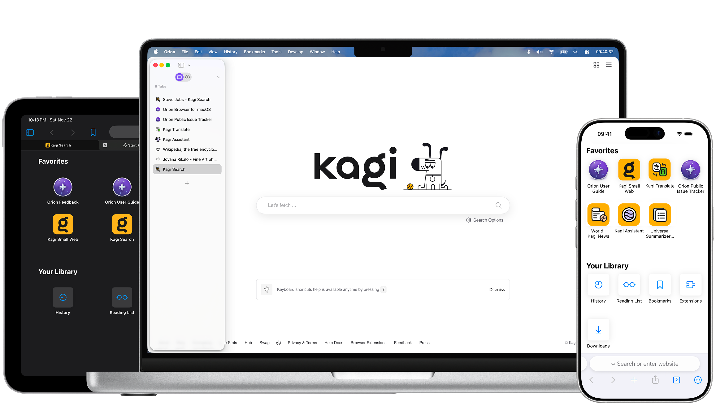 Orion Browser on Mac and iPhone